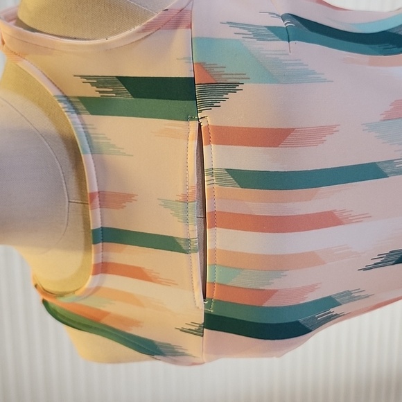 Decree Pastel Brushstroke Two Piece Crop Top & Skater Skirt Set Small - Picture 8 of 12